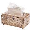 Sparkly Crystal Square Bead Tissue Box Light Luxury Napkin Box Paper Towel Storage Box  Living Room