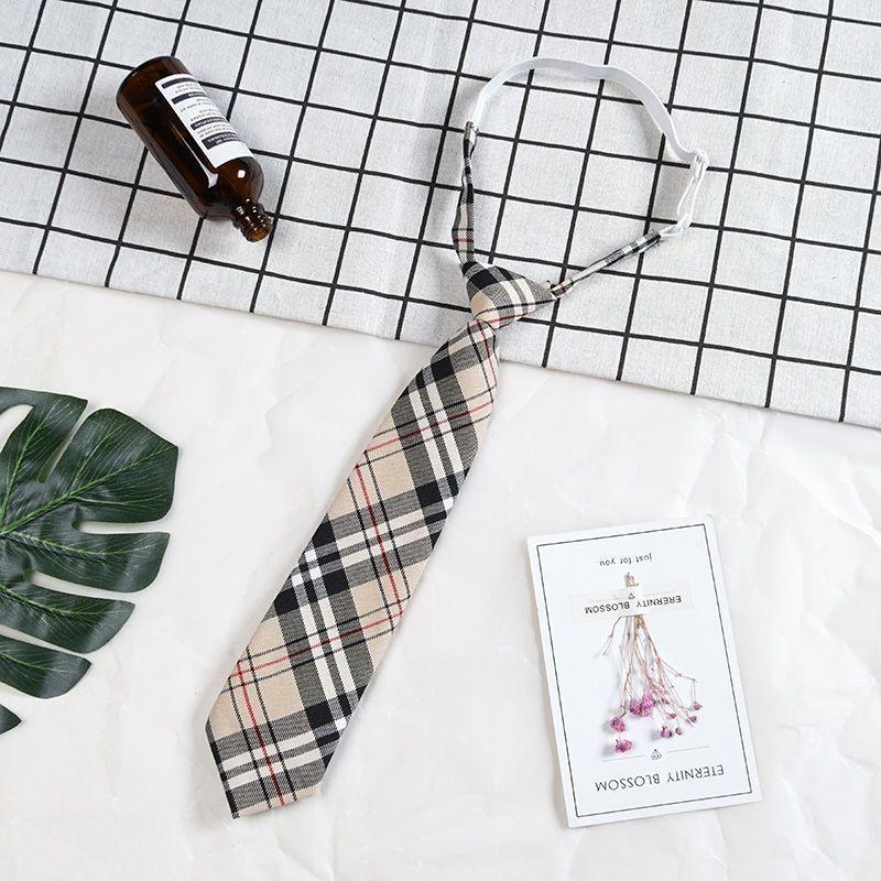 Childrens Adults Tie With Striped Linen Material For Casual School Wear