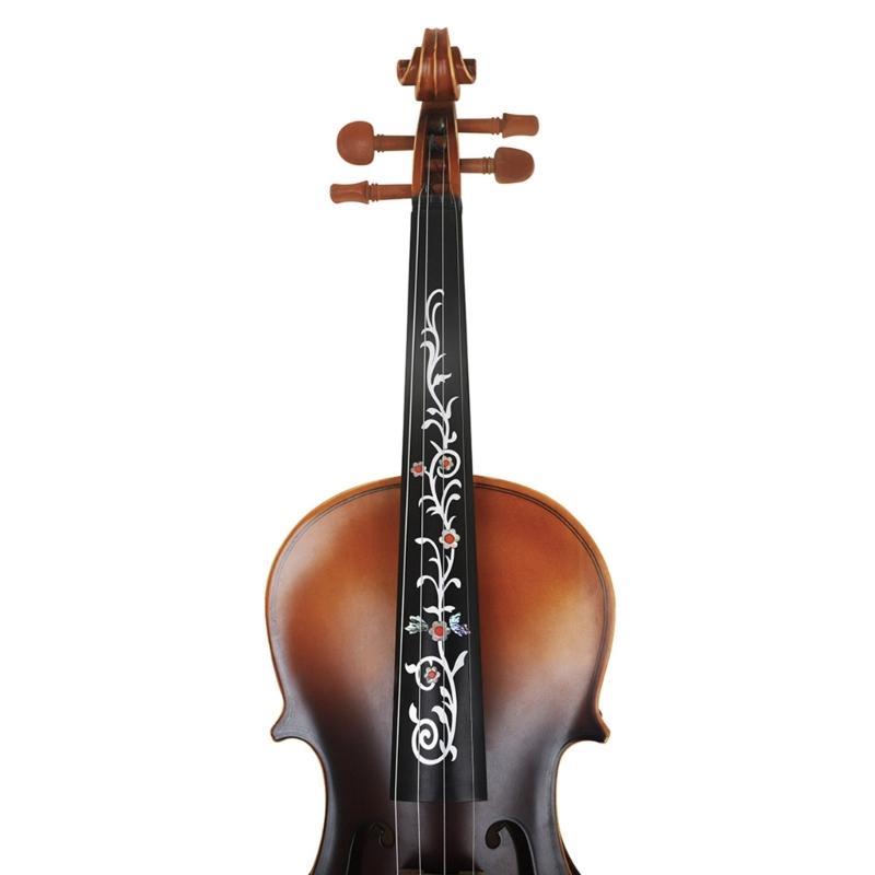 4/4 Size Violin Fingerboard Natural Ebony Wood Violin Finger Plate Fingerboard