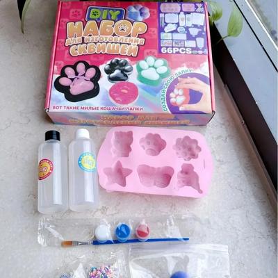 Kit De Squishies Gigante De Silicona – 480 Ml, 9 Moldes Y Accesorios, Luminoso, DIY Para Niños +6 Años, Regalo Creativo