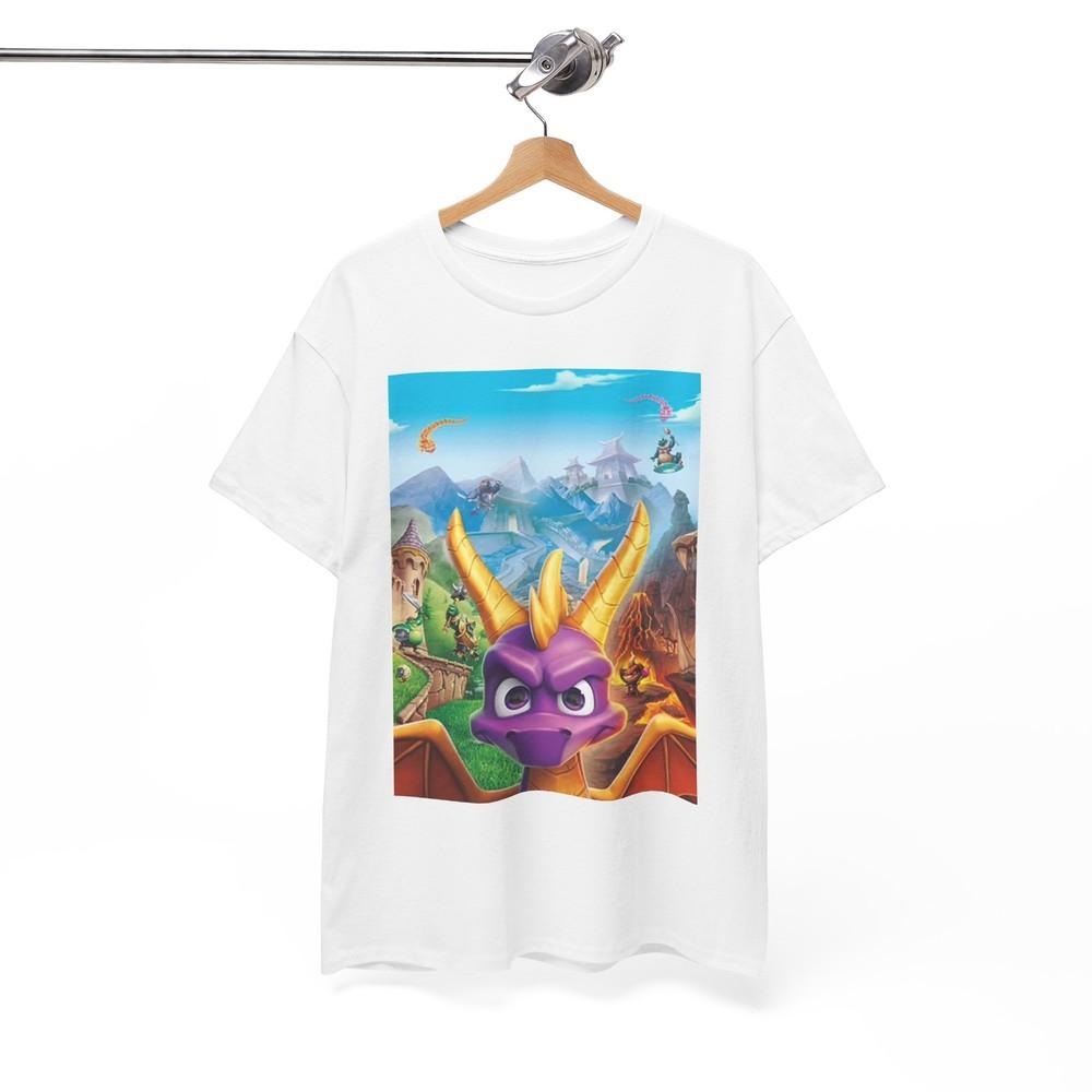 Spyro Graphic T Shirt Video Games Graphic Retro Unisex Heavy Cotton Tee Unisex T-Shirt L