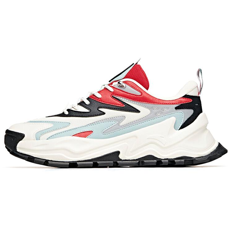Anta Hot Life Collection, Casual Breathable Low Top Chunky Sneakers Men's Red White 912028880-3