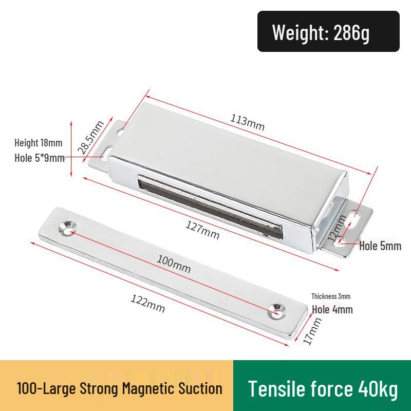 Magnetic Stainless Steel Cabinet Door Bumper & Clip for Wood Furniture