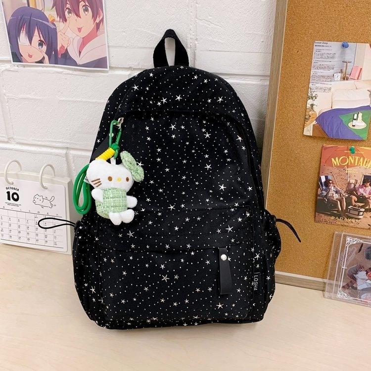 Schoolbag1011 New Ins Academy Wind Backpack Female Korean Gypsy Star Large Capacity Literary Backpack for Junior and Senior High School Students