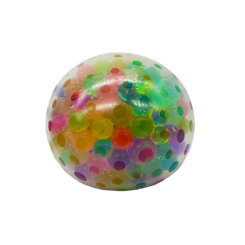 1 Pezzo 6cm Tpr Pallina Perline Arcobaleno Riduzione Pressione Squishy Fidget Giocattoli Divertente Sollievo dallo Stress Ridurre Pressione Accessorio