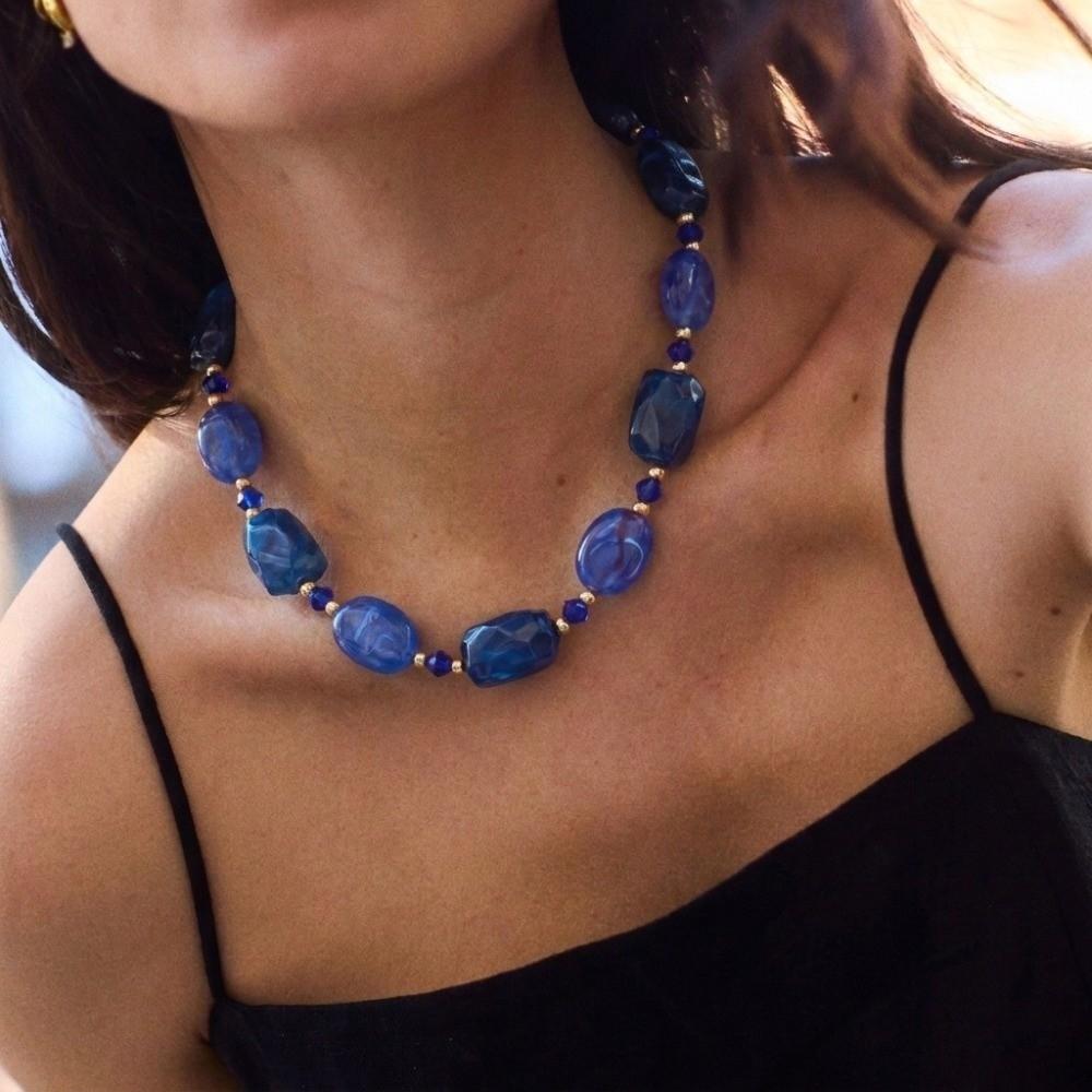 Irregular Beaded Necklace Handmade Geometry Necklace Trendy Irregular Necklace Party