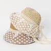 New Summer Women'S Fishing Hat Sun Protection Hat Lace Trim Beach Straw Hat Breathable And Stylish