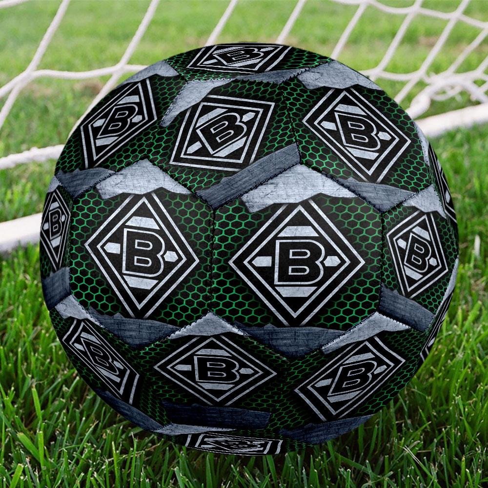 Borussia Monchengladbach Print Size 5 Soccer Ball, Standard Match Football for Sports Game and Team Practice, Ideal Gift for Soccer Fans