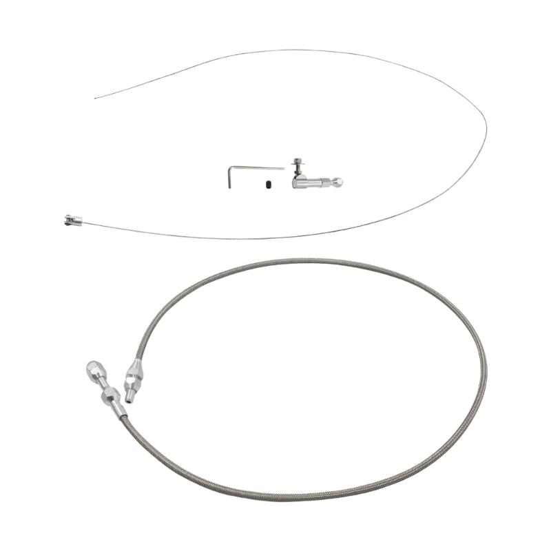 Replacement Braided Throttle Cable Stainless Steel Throttle Cable Assembly with Wrench for Car Vehicle Easy Install