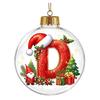 Indoor Outdoor Xmas Hanging Ornaments 26?Letter Acrylic Christmas Ball Ornament, 3D Crystal Style Alphabet Gift Ideas for Family Pendant, Tree Home