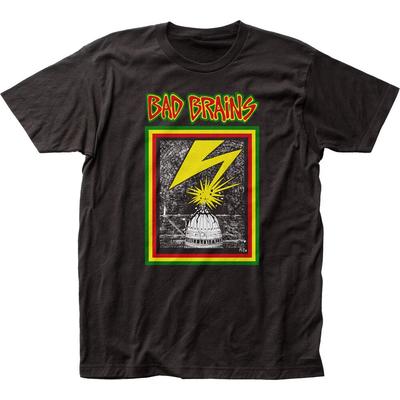 Bad Brains Capitol T-shirt da uomo Rock N Roll Musica Band Classica Maglietta Nuova Nera