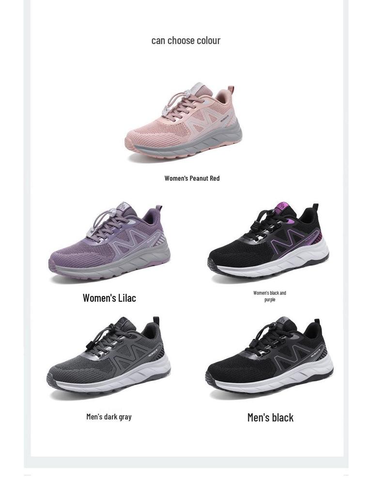 Spring Lightweight Non-Slip Sneakers for Middle-Aged and Elderly Women - Comfortable, Breathable Soft Sole Walking Shoes