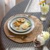 Sousplats de Rattan Tecidos à Mão - Sousplats Naturais Resistentes ao Calor para Jantar, Cozinha, Casamento e Decoração de Casa, Tecidos Eco-Friendly