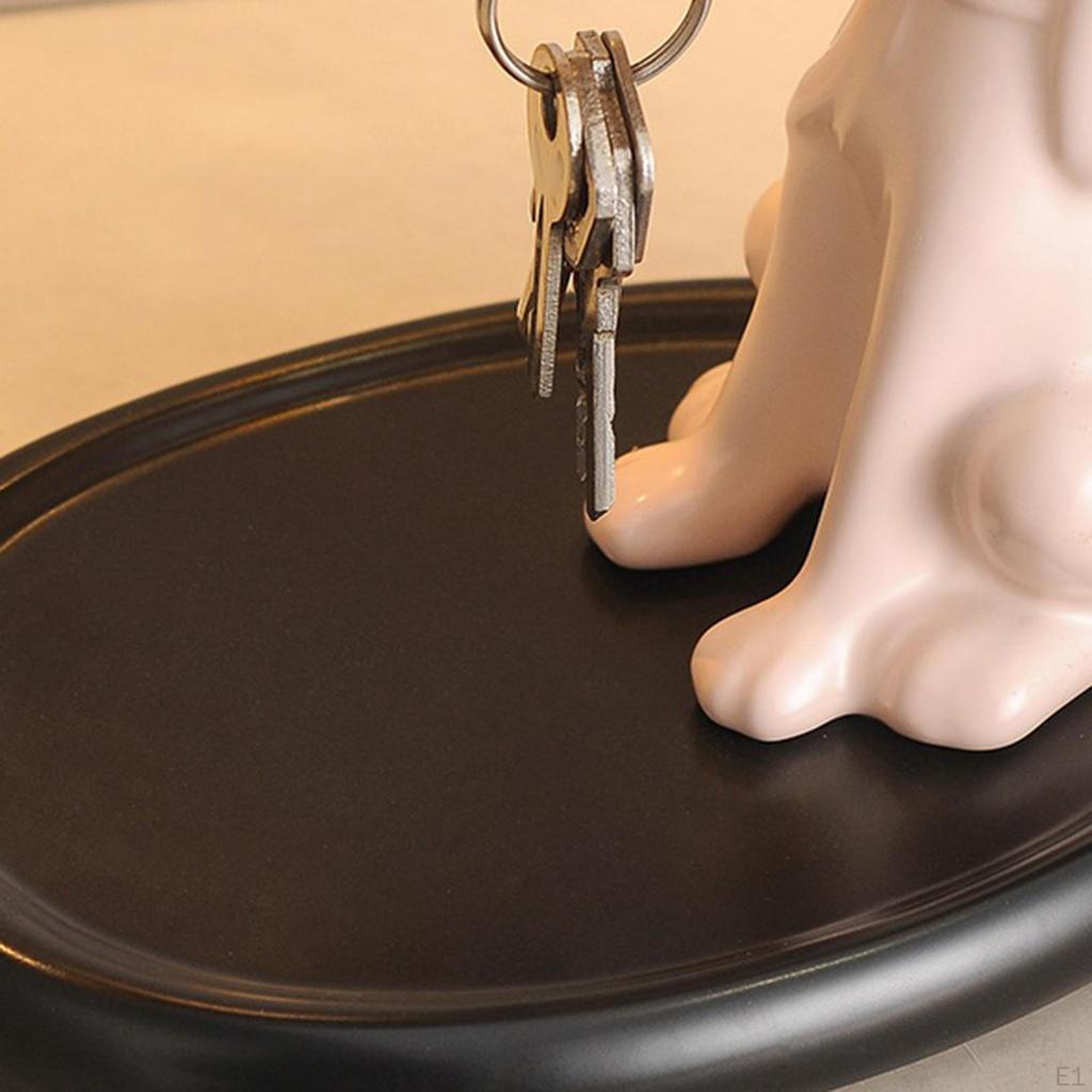 Dog Figurines Key Holder Dog, Home Decoration Gifts Hook Funny Ornament Statue for Desk Bedroom