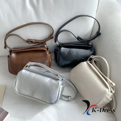 Stříbrná taška přes rameno Mini taška Square Crossbody Retro Cross taška