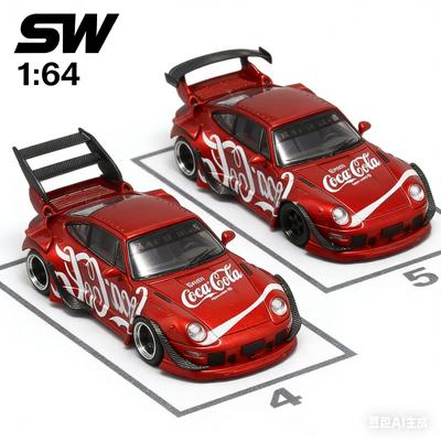 SW 1:64 RWB 993 Casted Plastic Imitation Static Alloy Car Model, Boys' Festival Gift Toy Collection Decoration Item.