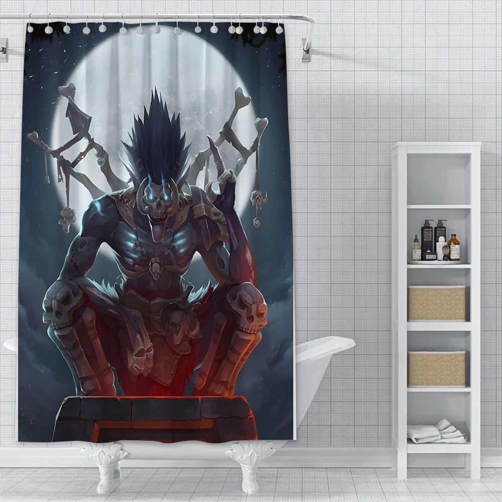 Shower Curtain Waterproof Polyester Fabric Paint Colorful Bath Curtains World Of Warcraft Home Bathroom Decor Curtain With Hook