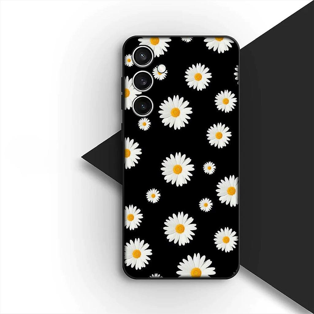 Cover for Samsung Galaxy S24 S25 S23 FE Ultra Plus S7 Edge S25+ S23+ A56 5G Casing Phone Case Bloom Fresh Little Daisy Flower