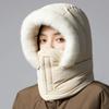 Cold Resistant 3-in-1 Winter Cycling Hat Windproof Lei Feng Hat Fashion Warm Scarf Face Mask Women