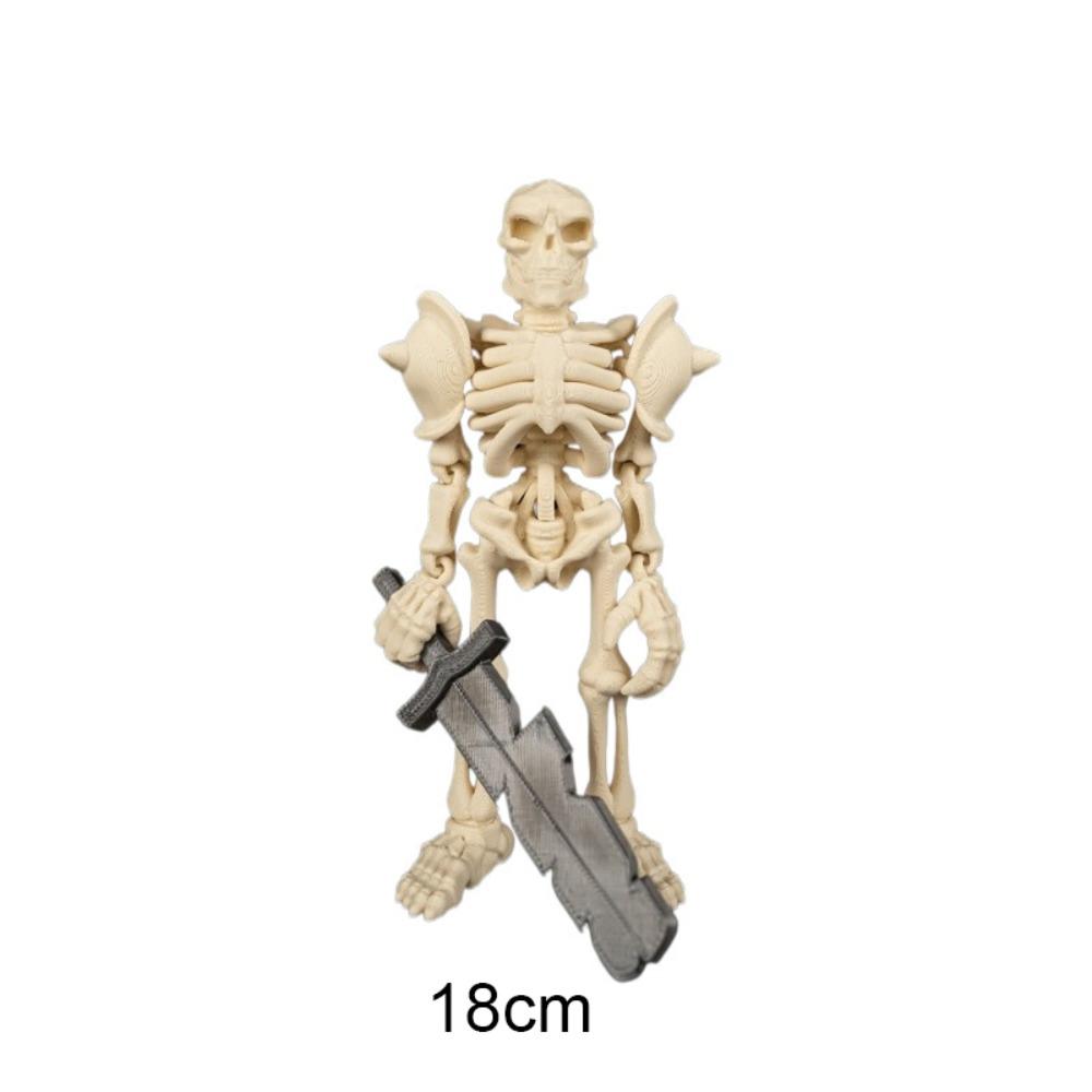 3D Printed Dancing Skeleton Aquarium Bubbler Movable Skeleton Fish Tank Bubbler Fish Landscaping