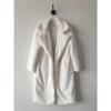 Cappotto invernale da donna in pelliccia sintetica di coniglio, cappotto lungo di lusso, con risvolto largo, soprabito spesso, caldo e di grandi dimensioni, in peluche