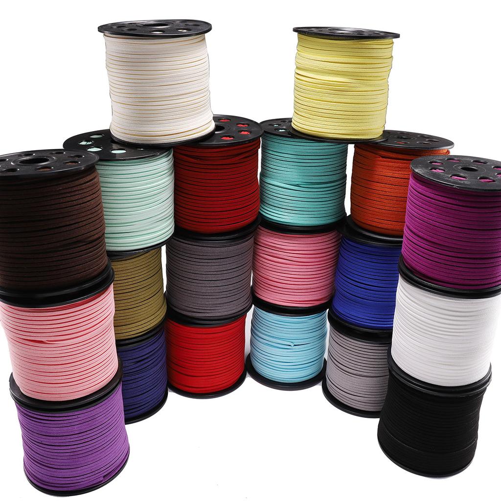 5-20M 2,5 mm Platte Kunstsuède Gevlochten Koreaanse Fluweel Leer Handgemaakte Kralen Armband DIY Ketting Voor Sieraden Maken Onderdelen