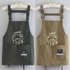 Anti-fouling Chef Apron Waterproof Cooking Baking Bibs Portable Kitchen Apron  for Home Kitchen
