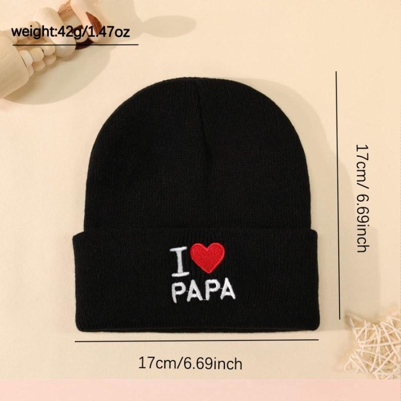 Children'S Hat Autumn And Winter Warm Letter Embroidery Couple Pullover Wool Hat