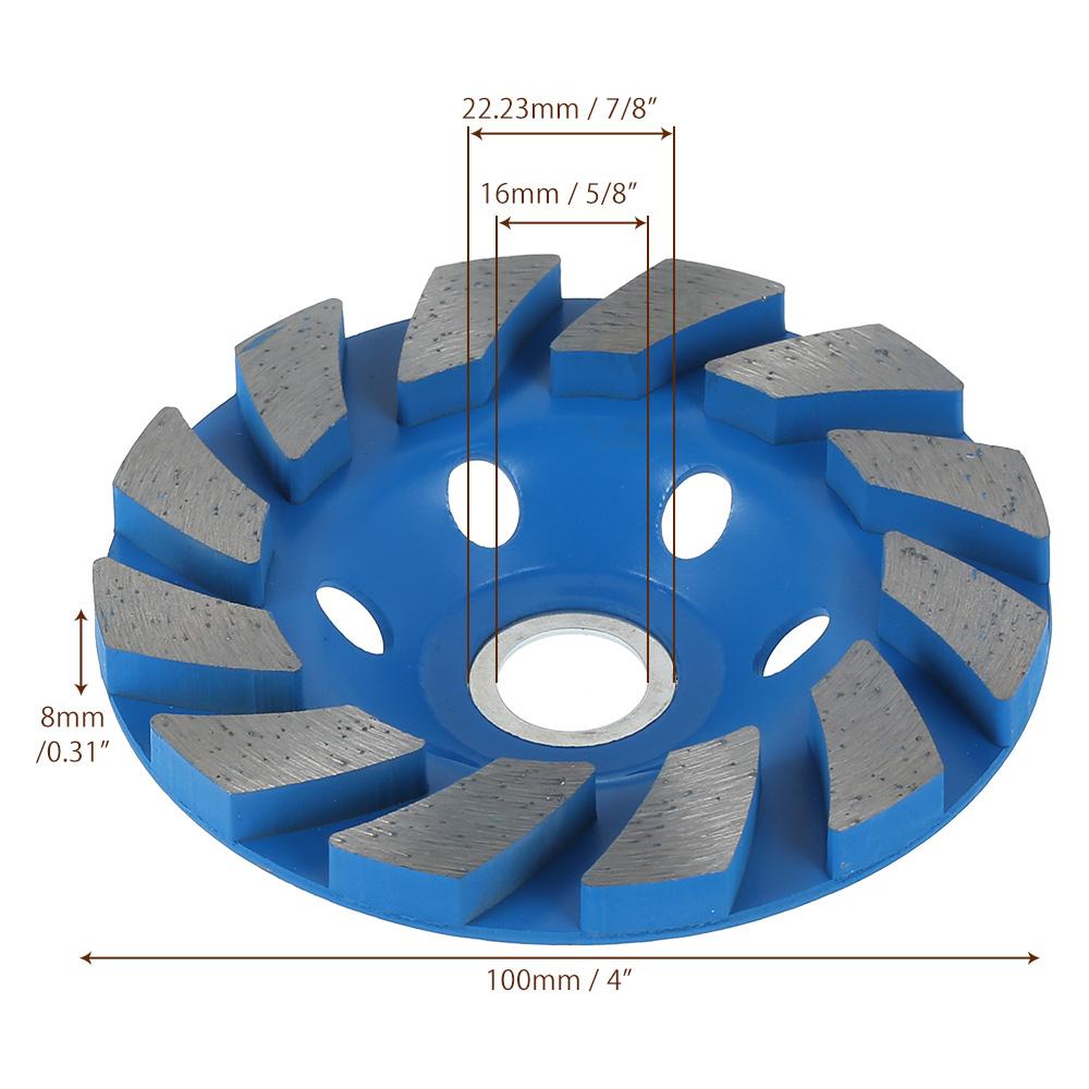 

2PCS 4 Inch Diamond Grinding Wheel Disc HHS Segment Grinding Machine Concrete Granite Stone Ceramic Cutting Grinder Power Tool 4 inches&1 Pc