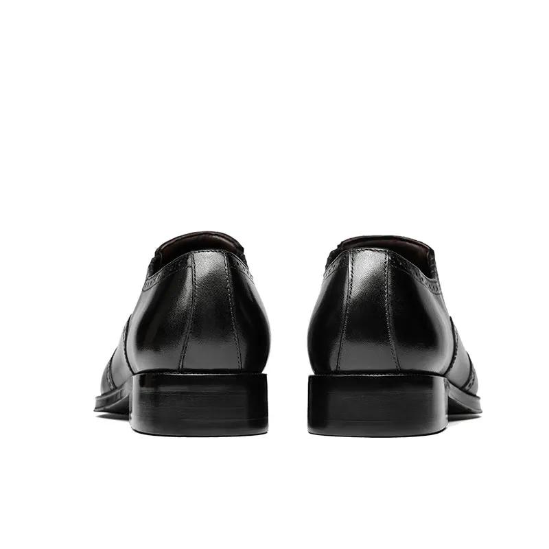 Men's leather shoes, made of genuine leather, British style, handmade shoes for men, formal wedding, Oxford style, British style