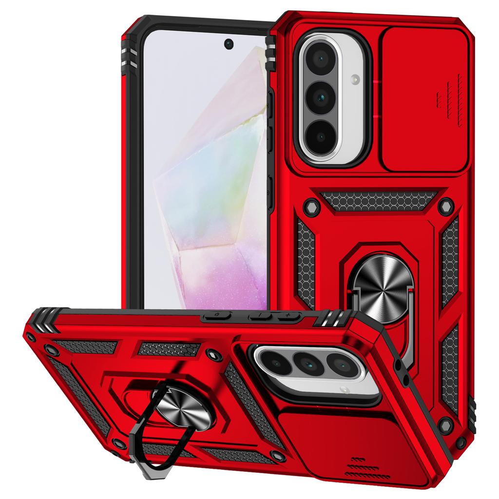For Samsung Galaxy A36 5G/A56 5G Case PC + TPU Phone Cover with Lens Protection Kickstand