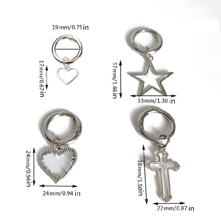 Pack of 2 Stylish Punk Shoe Buckles Adornments Unique Accessories for a Fashionable Look Shoe Buckles with Punk Styles