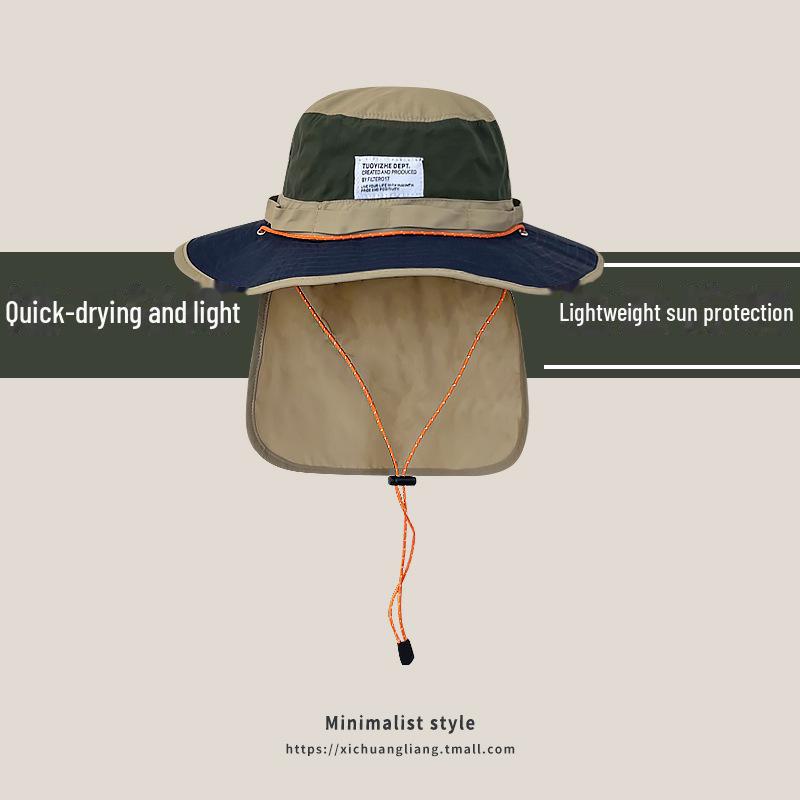 

Дышащая водонепроницаемая шляпа от солнца с защитой шеи для мужчин и женщин One Size темные хаки