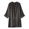 New 100% Mulberry Silk Splicing Lace Exquisite Elegant Pajamas Home Clothes Women's Silk Sleepwear Single Robe