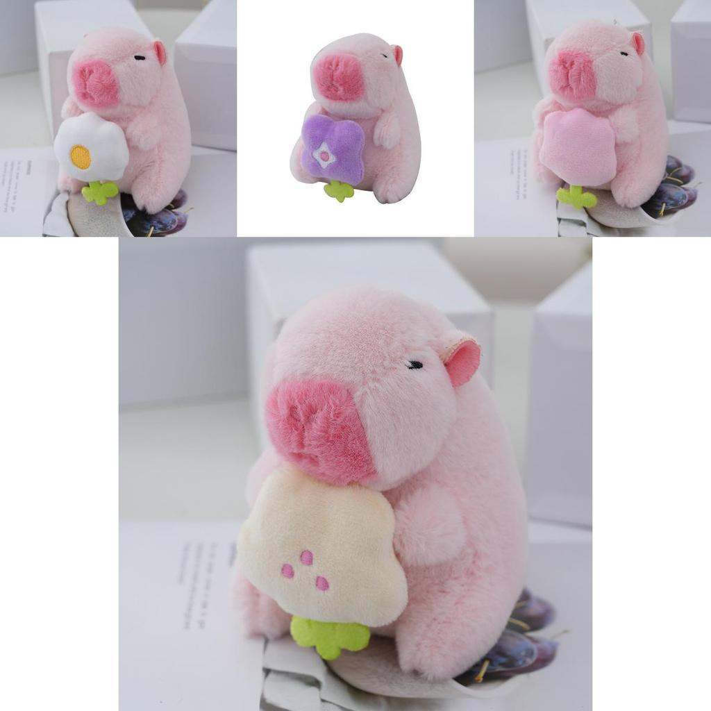 Adorably Ugly Capybara Plush Keychain Cute Guinea Pig Furry Toy Bag Accessory