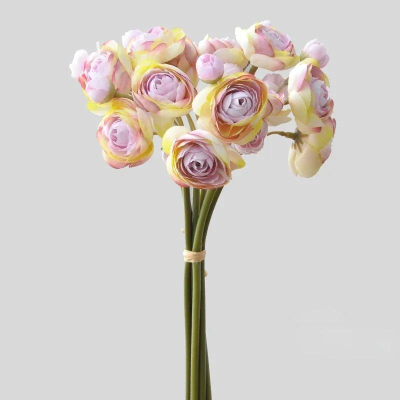 

Silk Artificial Milleuca Roses Bouquet Fake Flowers Hotel Decor Simulation Flower Yellow Mini Dew Lotus Auditorium Decoration светло-фиолетовый