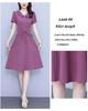 Chic Short-Sleeved Slim Fit Summer Dress for Women - Mid-Length, Belly-Covering, Goddess Style
