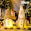 Christmas Decorations 30CM Glowing Gnome Knitted Doll with Led Night Light for Home Xmas Decor Cute Holiday Ornament,Gifts