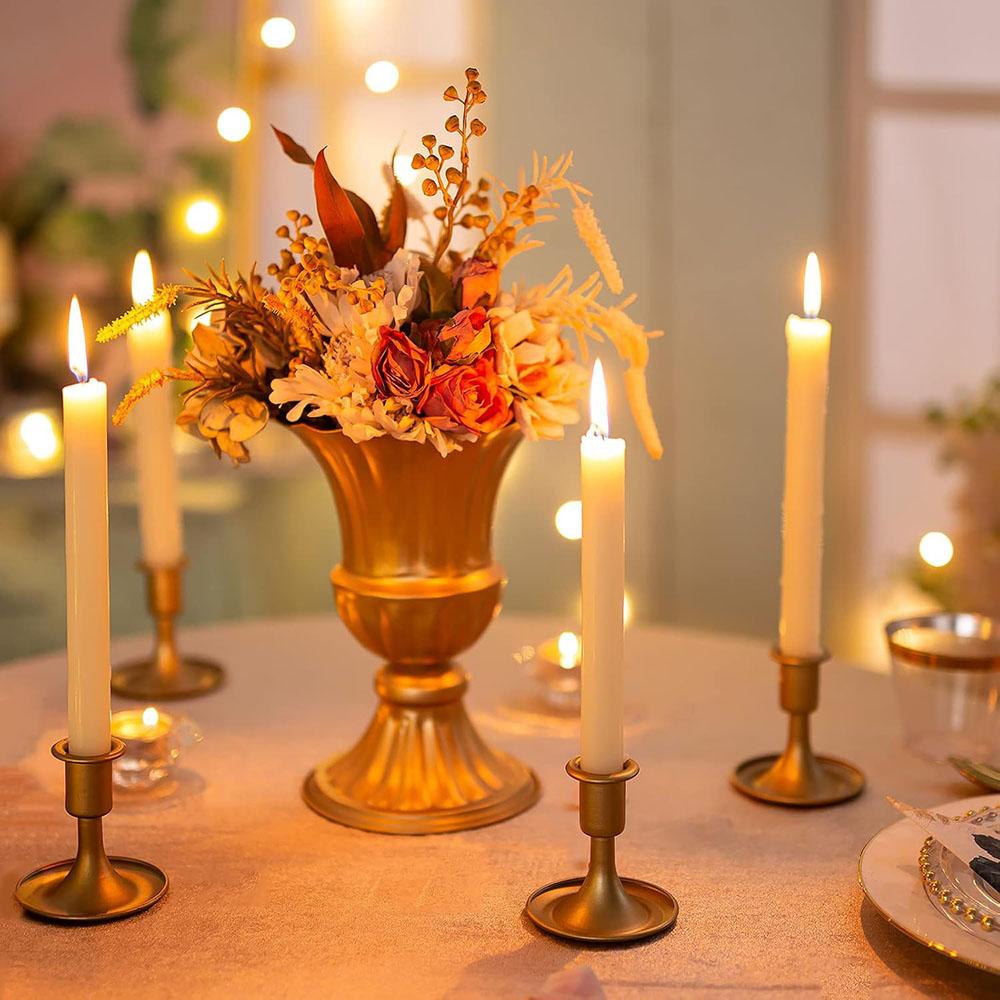 Gouden Taper Kandelaars, Kandelaars, Metalen Kaarsenhouders voor Bruiloft Tafeldecoraties Kerstmis Verjaardagsfeest Vakantie