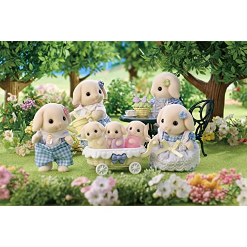 Sylvanian Families Dolls [Flora Rabbit Family] FS-50 ST Mark Certified, Ages 3 and Up, Toy Dollhouse, Sylvanian Families, EPOCH