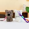Scruffy Dog Plush Keychain - Cute Cartoon Puppy Doll, Small Stuffed Toy for Bag Decoration & Key Accessory