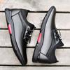Fashion Men's Casual Shoes Leather PU Black Spring Male Footwear Loafers Soft Bottom Lace Up Outdoor Business Sneakers Shoes For Men