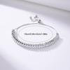 European and American adjustable zircon bracelet single row prismatic stone versatile fashion bracelet simple design jewelry