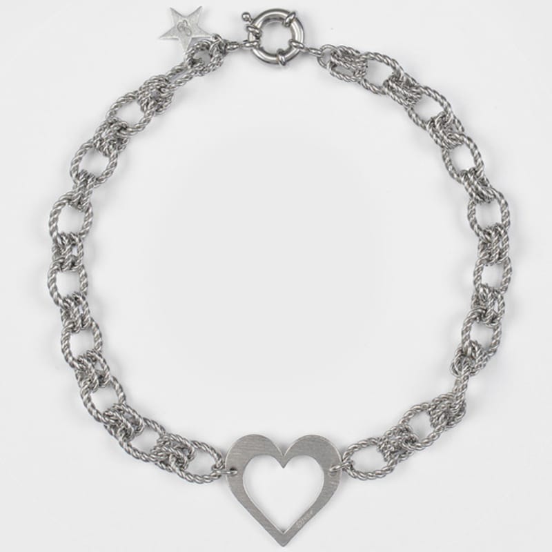 Eireve METAL HEART CHOKER NECKLACE