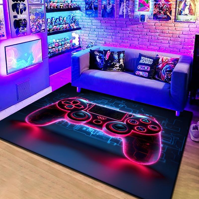 Game Controller Large Area Rug for Living Room Bedroom Carpet Slip-resistant and Wear-resistant Soft Floor Mat Home Decoration