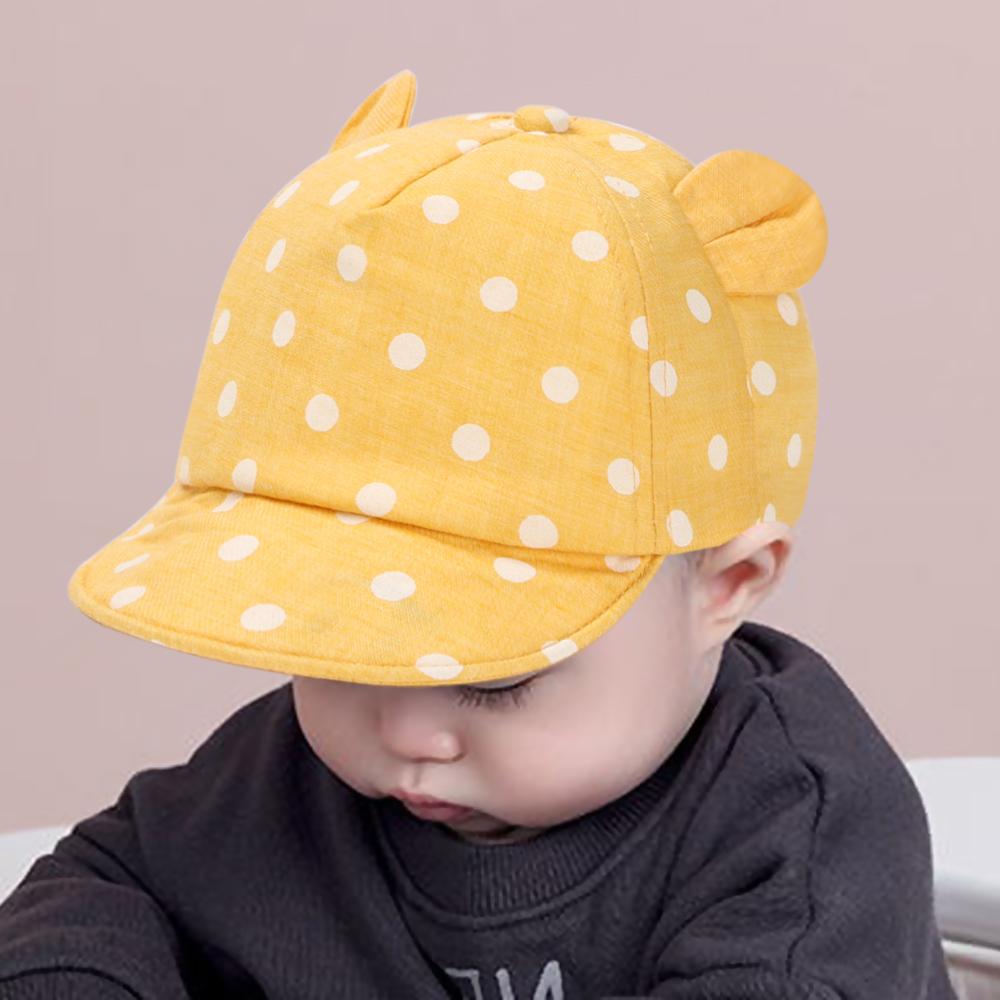 Boys Panama Cap For 6-24Months Baby's Baseball Hat Rabbit Ear Cap Dot Beach Caps Children Sun Hat