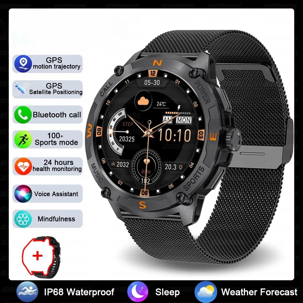 New GPS Outdoor Sports Smart Watch Men 1.43 Inch  Screen Built-in Dual-band GNSS Bluetooth Call Smartwatch Women