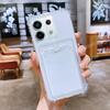 Transparent Card Slot Bag Case For Xiaomi Redmi Note 14 13 12 11 10 9 Pro Plus 5G Redmi Note 12S 11S 10S 9s Shockproof Cover