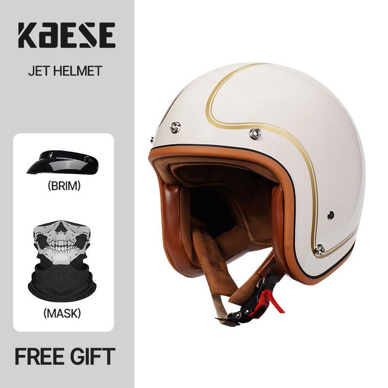 New Design Retro Motorcycle Helmet Open Face Helmet Scooter Helmets 3/4 Chopper Casco Moto Vintage Motorbike Helmets DOT ECE