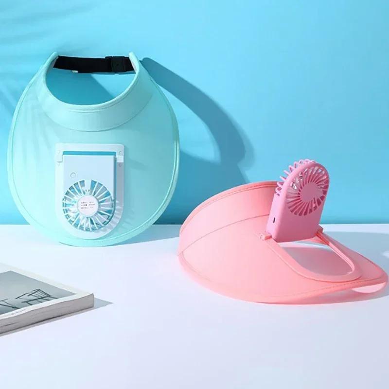 Breathable Cooling Fan Hat Sunscreen Fan Sun Visor Hat Fishing Hat Cooling Peaked Cap Hat Usb Charging Hat For Sport Sunhat Amag